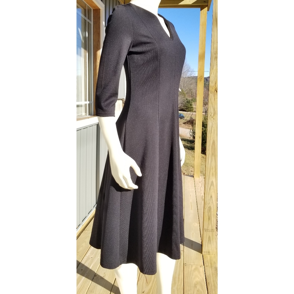 Pepe Runa A-Line, V-neck Dress, Black, M NWT ✔️ - Picture 7 of 8
